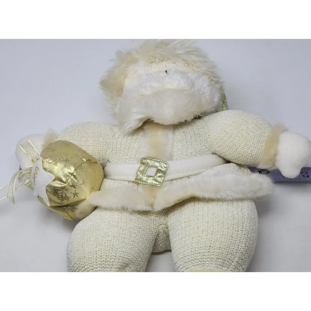 Santa‎ Claus Stuffed Plush Doll KringleClause Holding Gift That Jingles Decor